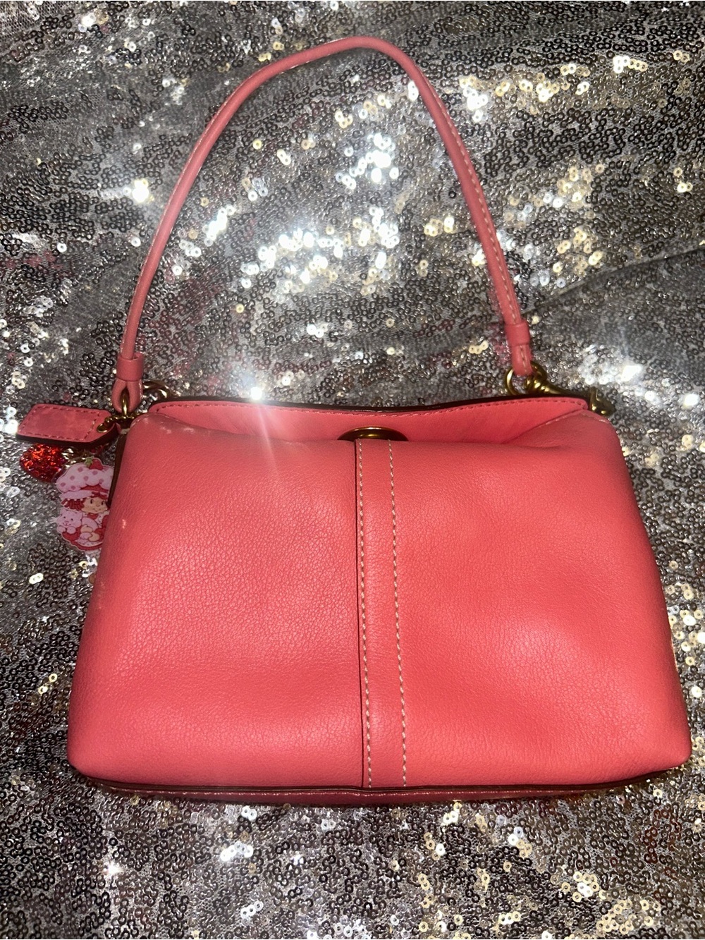 Vintage Pink Coach Turn-Lock Mini Bag - Picture 6 of 12